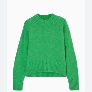 COS Vibrant Green Wool Alpaca Blend Sweater